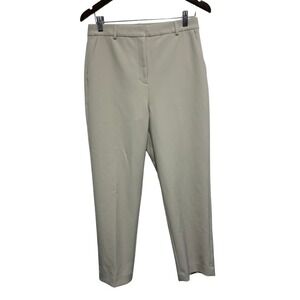 Express Pants Womens 8 Beige Editor Stretch Straight Ankle Super High Rise